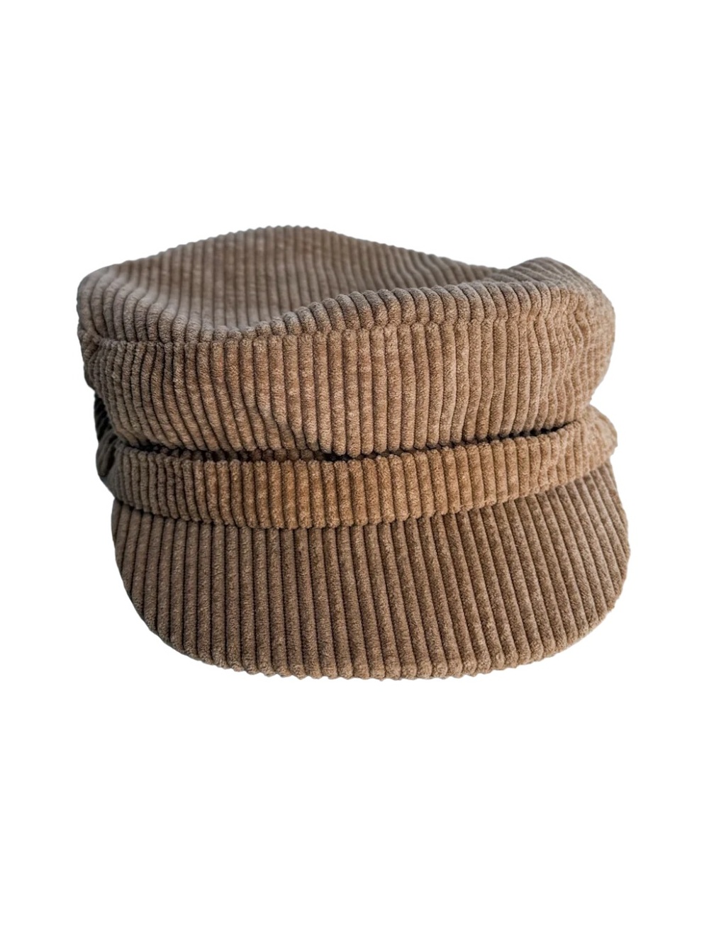 Corduroy Newsboy Hat Brown Baker Boy Cap Women’s One Size Cottagecore Fall - Picture 2 of 6